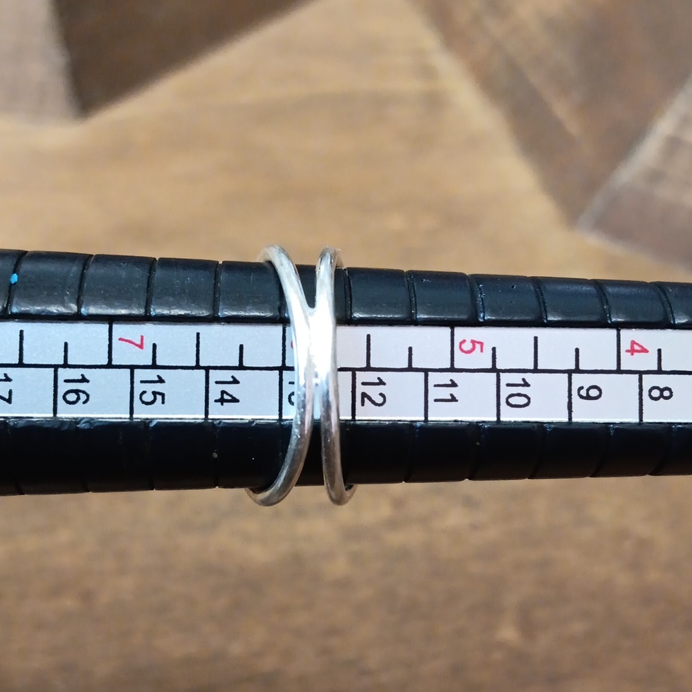 Silver And Black Dendrite Ring - image 2